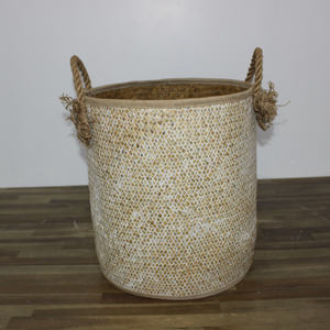 Portable Foldable Handwoven <b>Laundry</b> Straw Basket by Artex Dong Thap Factory <b>Hamper</b> for Clothes and Home Storage - Product Image 6
