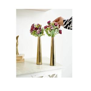 Jarrón de mesa de Metal con estilo contemporáneo, pieza decorativa de pared de suelo versátil moderna para el hogar o la oficina - Product Image 5