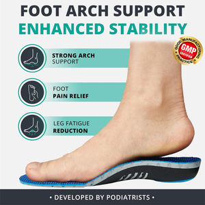 Удобная Рабочая обувь для обуви, плоскостопие, Подошвенный Фасциит, пятка, шпора, боль в ногах, пронационные ортопедические стельки для поддержки свода стопы - Product Image 3