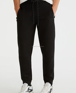 Pantalones de correr informales de algodón polar para hombre, chapada parte delantera, cordón personalizado, cremallera impermeable, recto, ligero, personalizable, XL - Product Image 5