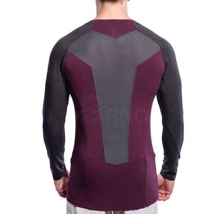 Chemise de fitness de couleur unie durable tricot coton/fibre de bambou à séchage rapide dernière conception pour vêtements de plein air Service OEM disponible - Product Image 3
