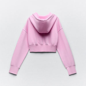 Wholesale Women Crop Tracksuit Jogger <b>Set</b> 2025 Womens Clothing Custom <b>Embroidery</b> Logo Two Pieces Full Zip up Crop Hoodie <b>Set</b> - Product Image 6