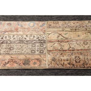 พรมวินเทจสไตล์ตุรกี ขนาด 1.8x6.6 ฟุต พรมขนาดเล็ก สีเบจลายเรขาคณิตสีรุ้ง พร้อมลวดลายดอกไม้ - Product Image 5