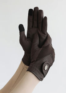 Gants d'équitation d'hiver haut de gamme personnalisés avec logo, ultra respirants, en cuir, professionnels pour l'équitation. - Product Image 3