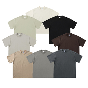 Venta al por mayor de ropa de calle de peso pesado Premium para hombres de talla grande camiseta unisex de gran tamaño de lujo Essentials Boxy camiseta para hombres - Product Image 1
