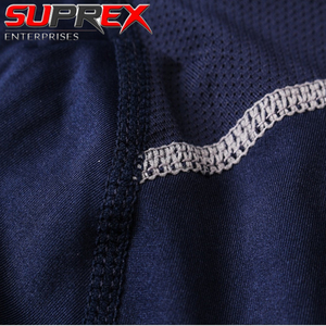 Camiseta Deportiva de Compresión para Hombre, Cuello Redondo, Manga Larga, Ajustada, de Lona, Poliéster/Algodón, con Cierre - Product Image 5