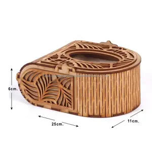 Boîte à mouchoirs en bois, style unique, pièce de design en bois, porte-mouchoirs en bois artisanal, cadeau unique, porte-mouchoirs artisanal par FWE - Product Image 4