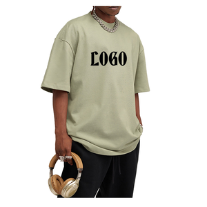 Camiseta Vintage Estampada para Hombre, Algodón Grueso con Logotipo, Camiseta Desgastada para Hombre, Camiseta en Stock, Impresión DTG, Talla Grande - Product Image 5