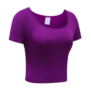 เสื้อครอปท็อปผู้หญิงผ้าฝ้าย 100% เป็นมิตรกับสิ่งแวดล้อม ระบายอากาศได้ดี สวมใส่สบาย เหมาะสำหรับฤดูร้อน แขนสั้น - Product Image 1