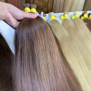 ผมดิบเวียดนามยาวแบบยาวสองชั้นสีน้ำตาลเข้มสีดำสีขาวขนาด60ซม. - Product Image 1