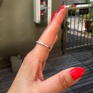 Haute Qualité Brillant Diamant Alliance De Luxe Designer Marque Bijoux Dainty Cut Moissanite Main Droite Index Doigt Classique - Product Image 2