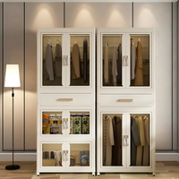 Armoire à vêtements moderne en PP multicouche, épaisse, multifonctionnelle, durable, pliable, gain de place, grande capacité