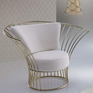 Silla de Metal Estilo Artesanal, Silla de Comedor Urban Forge, Silla Decorativa Vintage de Aleación, Silla con Estructura de Latón Real - Product Image 4