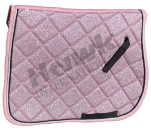 Almohadilla de sillín inglesa con purpurina rosa de alta calidad más vendida, mejor precio, producto ecuestre de carreras de caballos para montar a caballo - Product Image 3