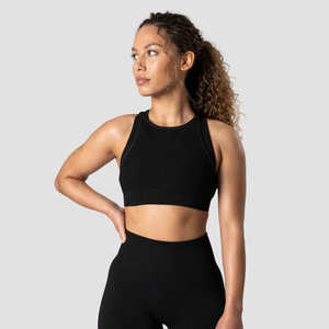 Venta al por mayor mejor nuevo gimnasio personalizado ecológico mujeres deportes sujetador ajustable Fitness alto impacto blanco Yoga sujetador con etiqueta privada - Product Image 5