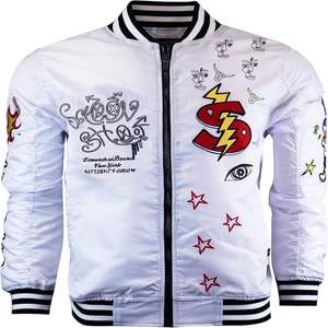 Vente en gros de vestes universitaires personnalisées pour hommes, écusson de broderie à col en toile de haute qualité, dernier modèle de veste de baseball accepté par l'OEM - Product Image 1