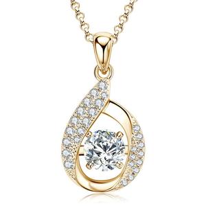 Colliers pendentifs infinis en moissanite taille brillant de 6,5 mm 1 carat, couleur D, pureté VVS, en argent sterling 925, pour femmes, cadeau de mariage de haute qualité - Product Image 1