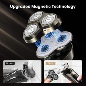 Rasoir électrique pour homme avec triple lame rotative pour les poils du corps, du nez et des cils, étanche IPX7, tête flottante - Product Image 3