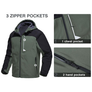 Nueva llegada al por mayor chaquetas Softshell mejor calidad hombres a prueba de viento hombres ropa chaqueta Softshell - Product Image 4