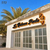 Letrero Comercial LED 3D Personalizado EZD con Borde Metálico, Letras Iluminadas para Tiendas, Edificios, Oficinas, Logotipos de Pared, Publicidad