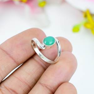 แหวนพลอยคริสโซเพรสธรรมชาติแหวนเครื่องประดับชุบเงินแนววินเทจสินค้ามาใหม่เครื่องประดับแฮนด์เมดเงินสเตอร์ลิง925 - Product Image 3