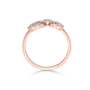 แหวนคู่รูปหัวใจประดับเพชรชุบทองคำขาว 18K สำหรับเด็ก - Product Image 5