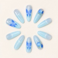 Faux ongles faits à la main à coller, moins chers en gros, prix abordable, diverses couleurs, logo personnalisé ODM, ongles artificiels, finition soignée, livraison mondiale