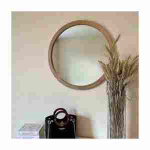 Hot Selling Custom Made Modern Round Wooden Frame High Quality Hand Crafted <b>Wall</b> <b>Mirror</b> with Logo - Product Image 5