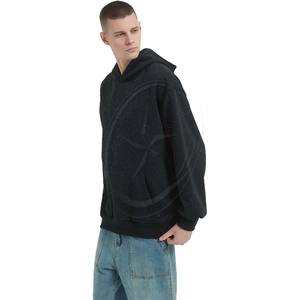 Sweat-shirt à capuche respirant à paillettes personnalisé unisexe Pull en polaire française avec tenue de soirée en club scintillante en détresse - Product Image 5