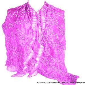 Élégant décontracté Tie-Dye imprimé Bandhani Art foulard en soie étole Unique indien multicolore longue longueur Bandehj Dupatta - Product Image 2