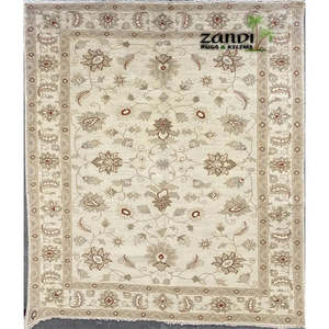Tapis de Peshawar et de Khotan noué à la main, unique en son genre, 8'8 x 6'0 Pes_Kho_37 - Product Image 1