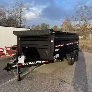 Remorque à benne basculante de 8 tonnes, 7 x 14, 4 côtés hauts, 4 roues, haute sécurité, durable, garantie de 3 ans, moteur principal inclus, haute productivité, Allemagne - Product Image 3
