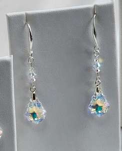 Pendientes de cristal de plata de ley, elige y ahorra, elegante regalo de joyería hecho a mano para ella, accesorios de moda - Product Image 6