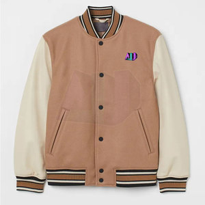 Nueva chaqueta Varsity de moda para hombre con color personalizado de alta calidad y tamaño Regular Fit Front Logo transpirable a prueba de viento - Product Image 1