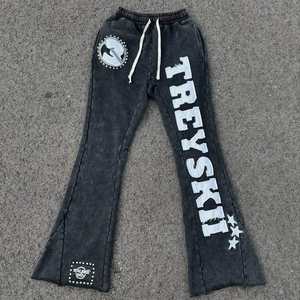 Customized Premium Quality 2026 Vintage Acid Wash Cotton Breathable Heavyweight <b>350</b> 450 500 Gsm Zip Streetwear Tracksuit For Men - Product Image 6