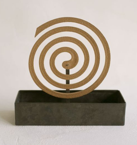 Rectangular Base Coil Incense Burner Household <b>Fireproof</b> Burner <b>Material</b> Metal Mosquito Coil Stand - Product Image 1