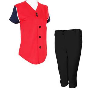 Ensemble d'uniformes de softball imprimés sur mesure, dernier design, vêtements de sport baseball et softball, multicolores, anti-UV, respirants - Product Image 1