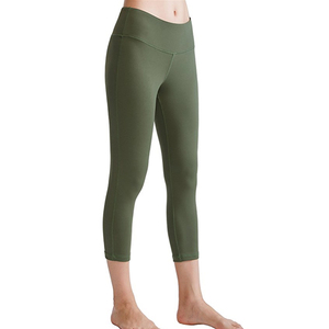 Leggings de yoga extensibles pour femmes, taille haute, de fitness, décontractés, pantalons capri avec service OEM, nouvelle collection - Product Image 6