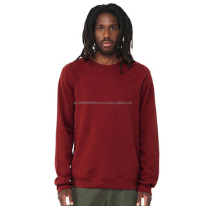 Bella toile 3901 unisexe éponge polaire col rond 100% coton sweat Cardinal hommes manches raglan col rond sweat - Product Image 1