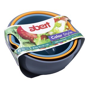 Juego de Ensaladeras de Plástico 3 piezas de 19, 21 y 23 cm COLOR STYLE Colores surtidos V601295021 - Product Image 2