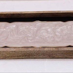 Plateau de service personnalisé en bois de hêtre massif de conception moderne fait à la main 16x16 Cm collations à café en bois naturel décor à la maison MS artisanat - Product Image 1