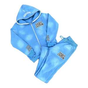 Ensemble survêtement homme personnalisé pour l'hiver, jogging de haute qualité avec logo, pantalon de survêtement évasé et sweat à capuche zippé, 100% coton molleton, séchage rapide - Product Image 3