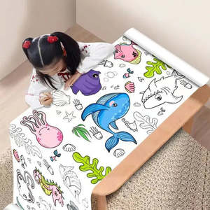 Ensemble de rouleaux de dessin éducatifs pour enfants certifiés EN71, papier pour graffitis et peinture - Product Image 2