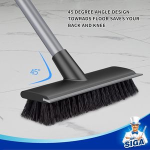 MR.SIGA Floor <b>Scrub</b> <b>Brush</b> with Long Handle for Cleaning Bathroom, Size: 8.7 x 48.4 inch - Product Image 3