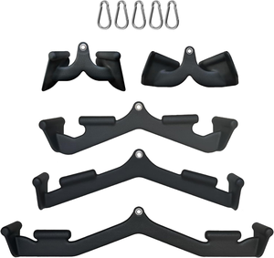 Poignée ergonomique Câble Gym Dos Triceps Barre de musculation Lat Pulldown Attachements avec poignée neutre Barre de traction en caoutchouc et acier - Product Image 1