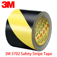 Cinta de señalización de peligro 3M 5702 original, negra y amarilla, para identificación de áreas de peligro industrial