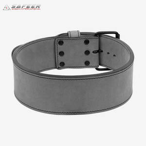 Cinturón de levantamiento de pesas de cuero negro genuino o cinturón de levantamiento de pesas en estilo de una sola punta disponible con logotipo personalizado para niñas - Product Image 5