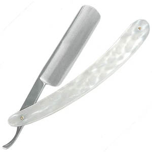 Maquinilla de afeitar recta profesional de acero inoxidable de una sola hoja para afeitar cara cuerpo corte abierto garganta diseño de seguridad plástico - Product Image 1