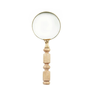 Loupe en bois classique, idéale pour l'étude des cartes, des documents, des pièces de monnaie, des timbres et des œuvres d'art complexes - Product Image 1
