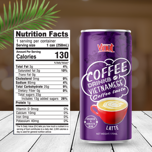 Top Picks 170ml VINUT Latte Coffee Drink - Arabica & Robusta Beans, sans OGM, sans produits laitiers, marque privée, OEM ODM personnalisable - Product Image 4